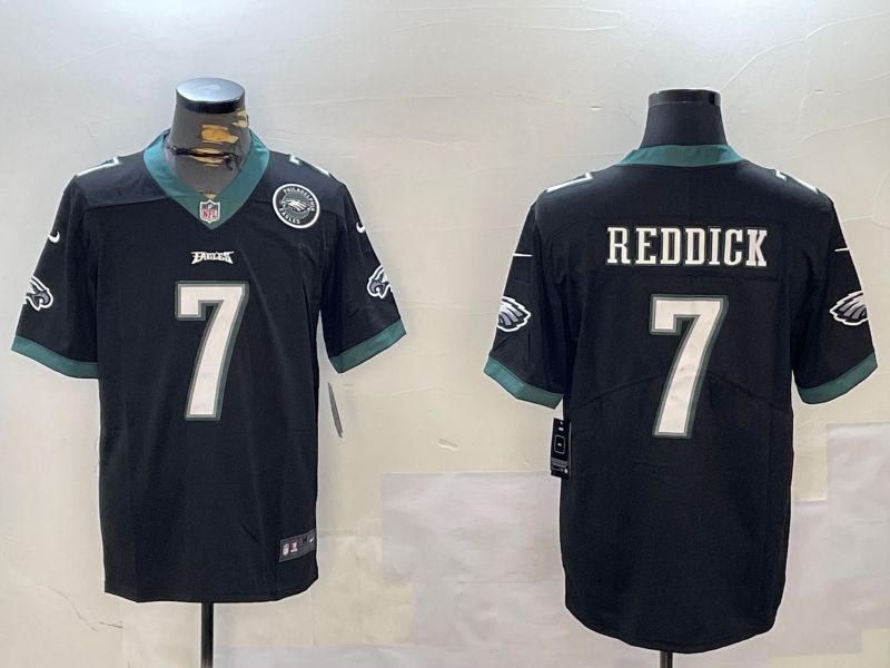 Men Philadelphia Eagles #7 Reddick Black Second generation 2024 Nike Limited NFL Jersey style 2